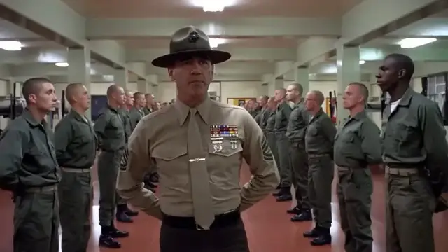 Example of the father archetype: R. Lee Ermey as Sgt. Hartman in Full Metal Jacket (1987) directed by Stanley Kubrick