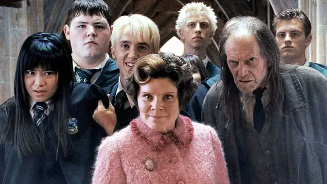 Example of the tyrant archetype: Imelda Staunton as Dolores Umbridge in Harry Potter and the Order of the Phoenix (2007) directed by David Yates
