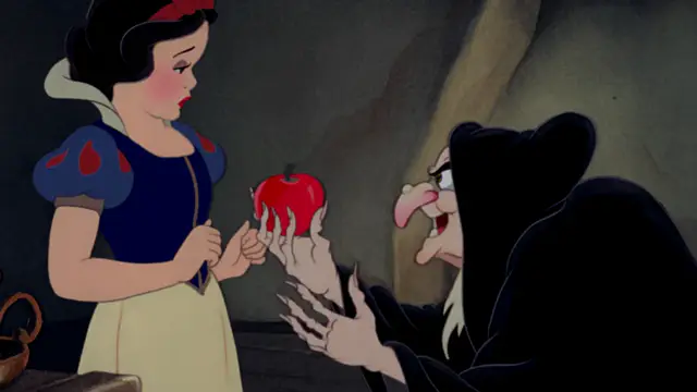 Example of the demon archetype: The Evil Queen voiced by Lucille La Verne in Disney's Snow White and the Seven Dwarfs (1937)